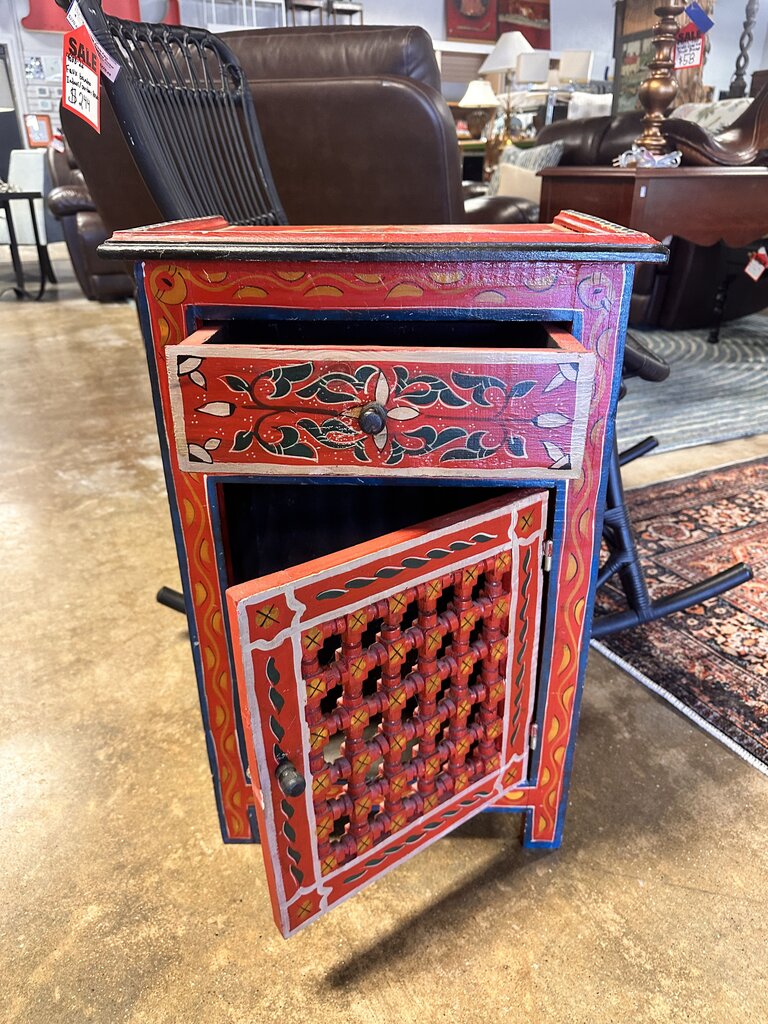 Moroccan Hand Painted Cabinet