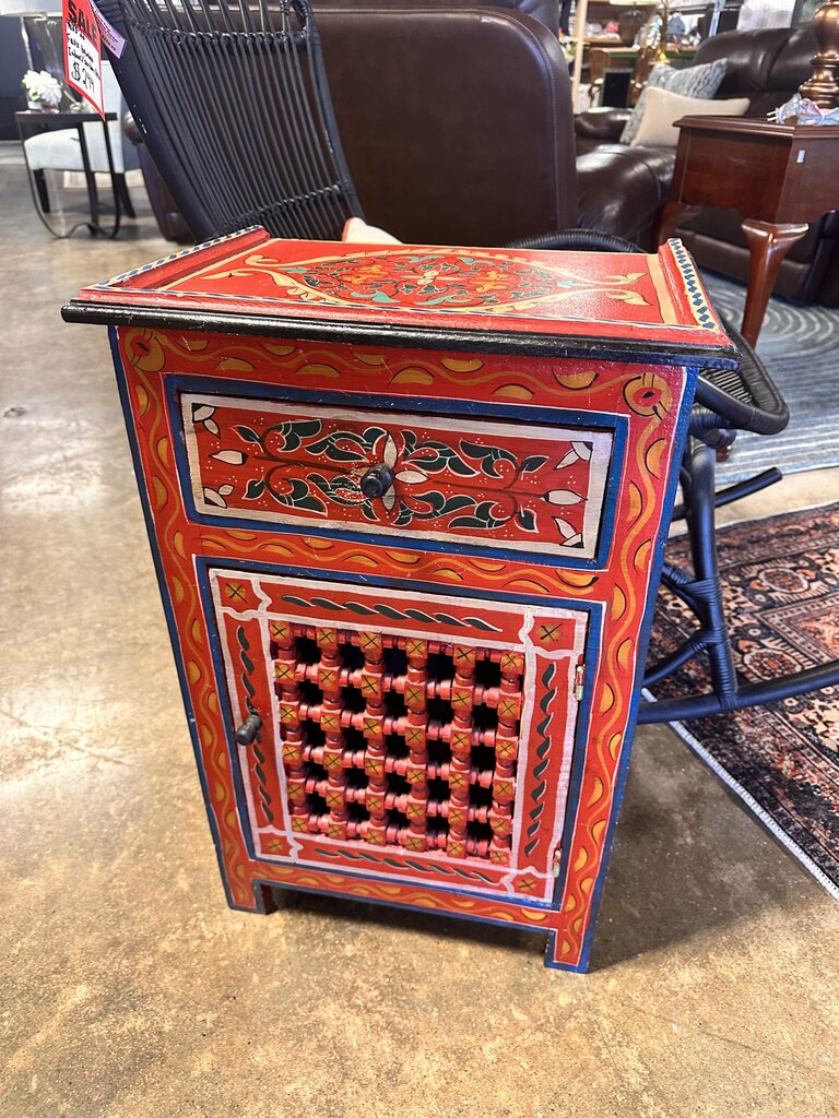 Moroccan Hand Painted Cabinet