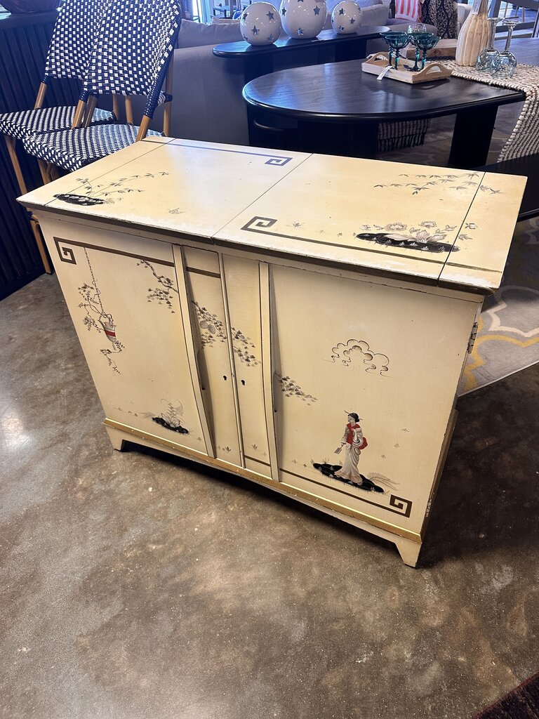 Vintage Asian Wine & Coffee Cabinet