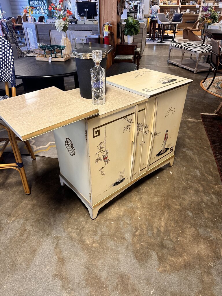 Vintage Asian Wine & Coffee Cabinet