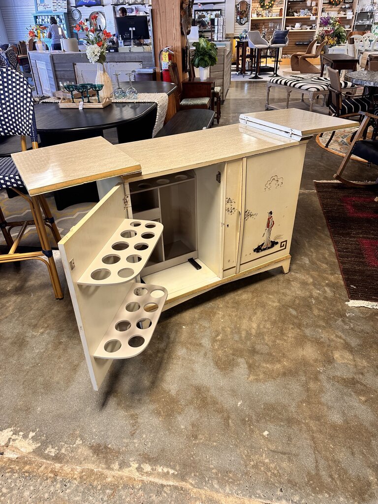 Vintage Asian Wine & Coffee Cabinet