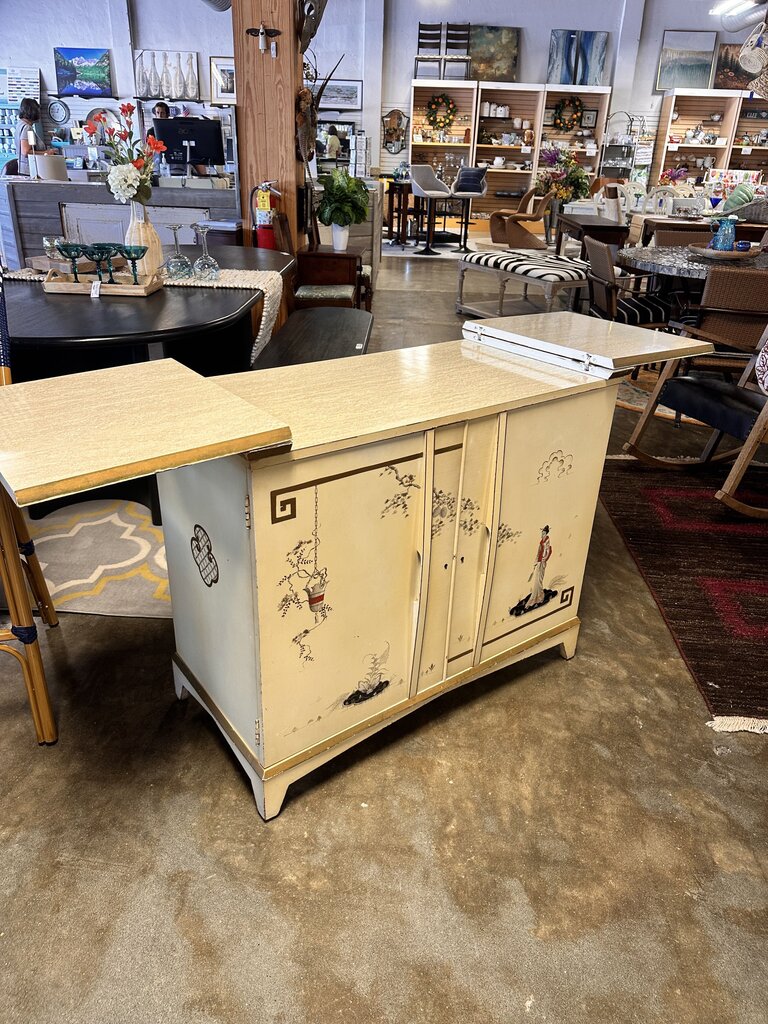 Vintage Asian Wine & Coffee Cabinet