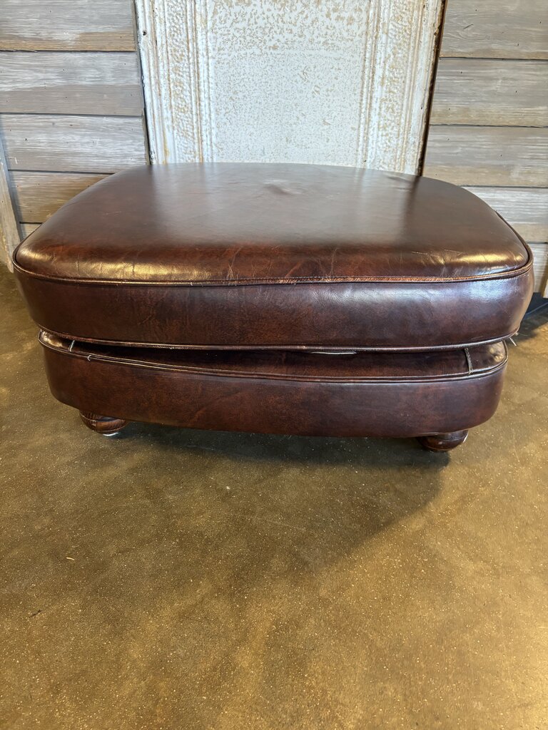 Vintage Leather Ottoman