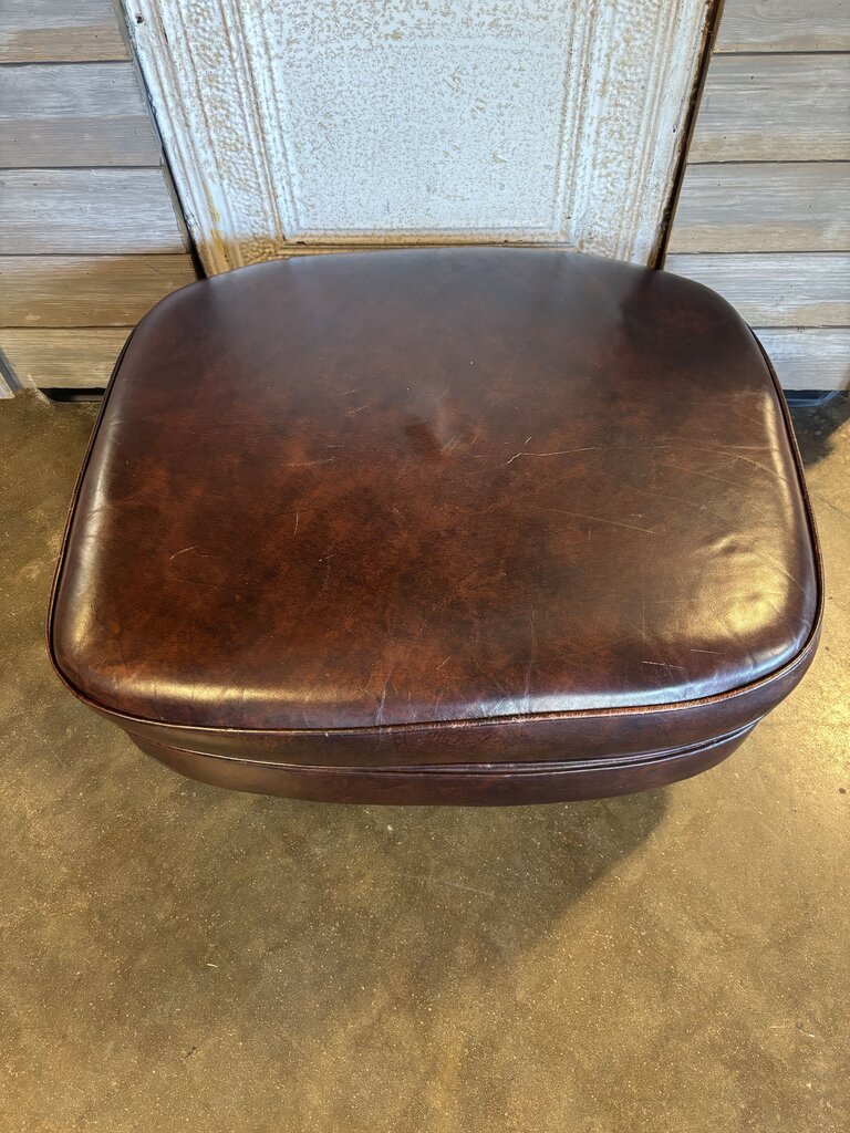 Vintage Leather Ottoman
