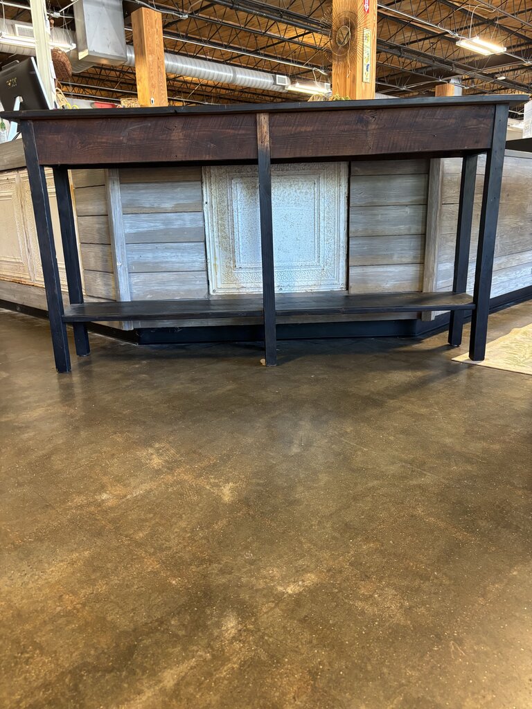 Wood Faux 2 Drawer Console 69 X 14.75 X 36.75