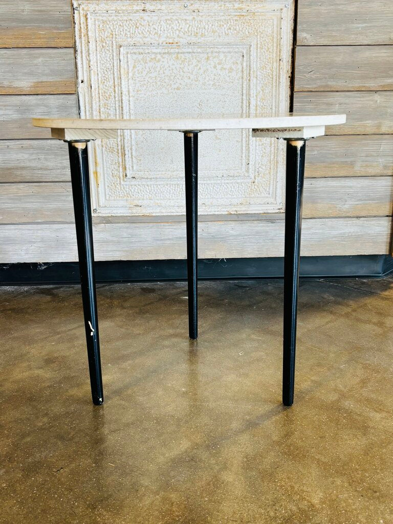 Marble Top Table 22"R 21"H