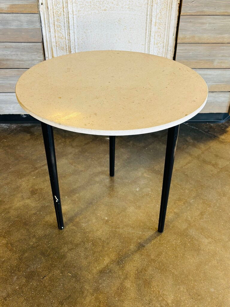 Marble Top Table 22"R 21"H