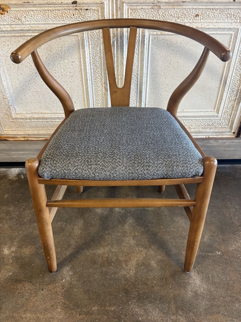 Wood Wishbone Upholstered Chair