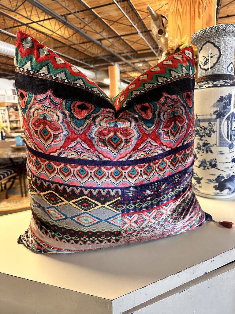 Velvet Embroidered Pillow