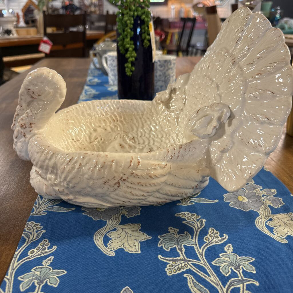Vintage Turkey Serving Bowl