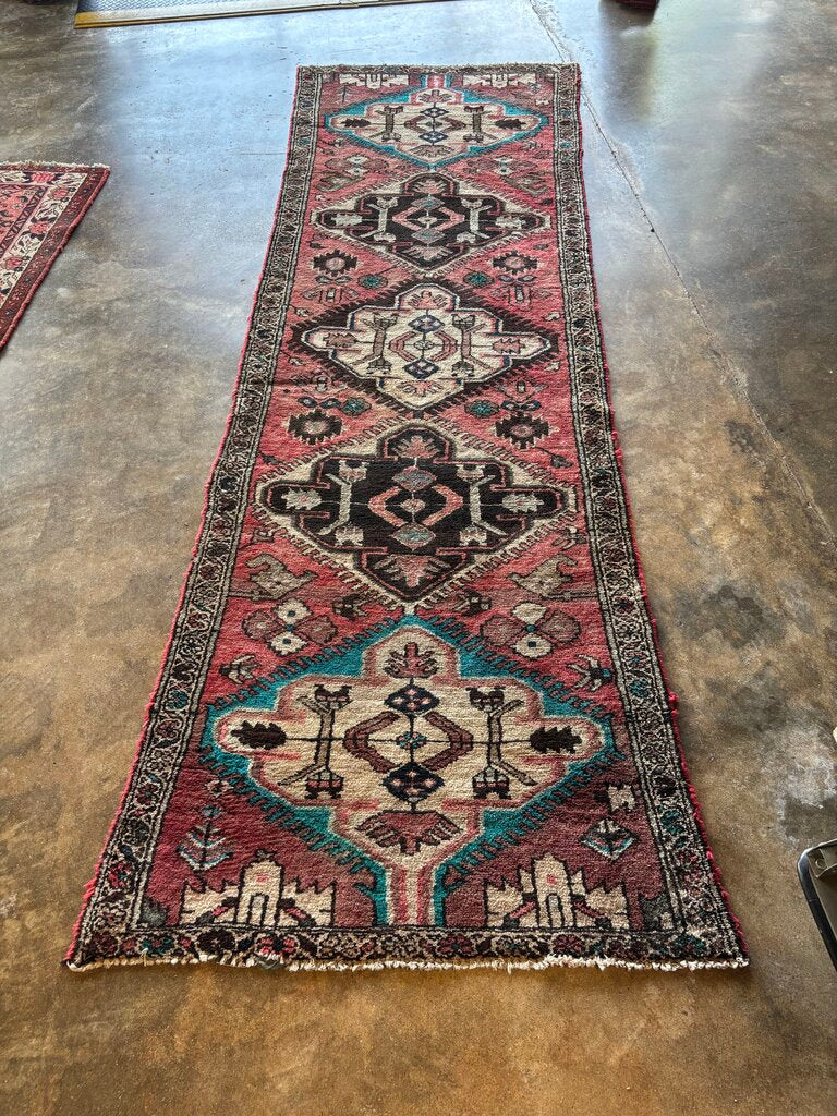 Wool Handmade Runner 116" X 40