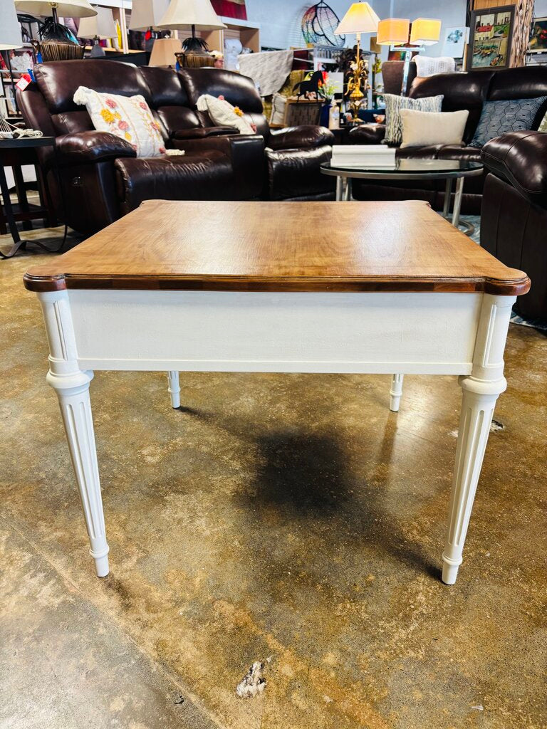 Painted One Drawer End Table 26 X 26 x 21