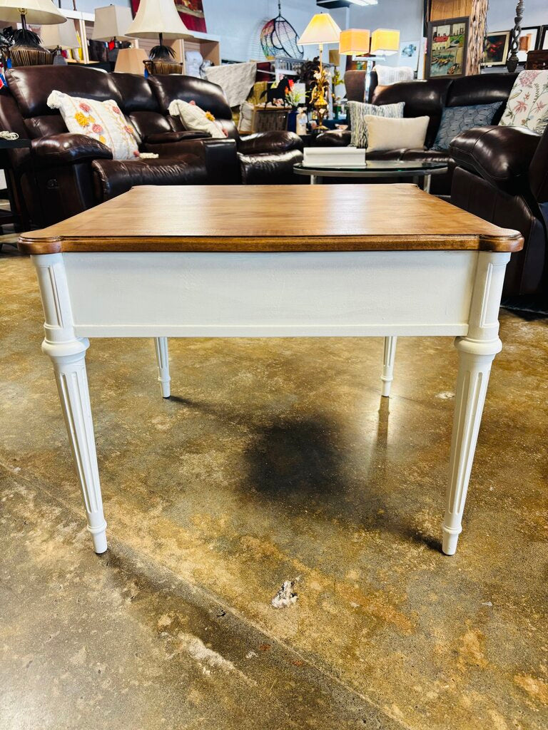 Painted One Drawer End Table 26 X 26 x 21