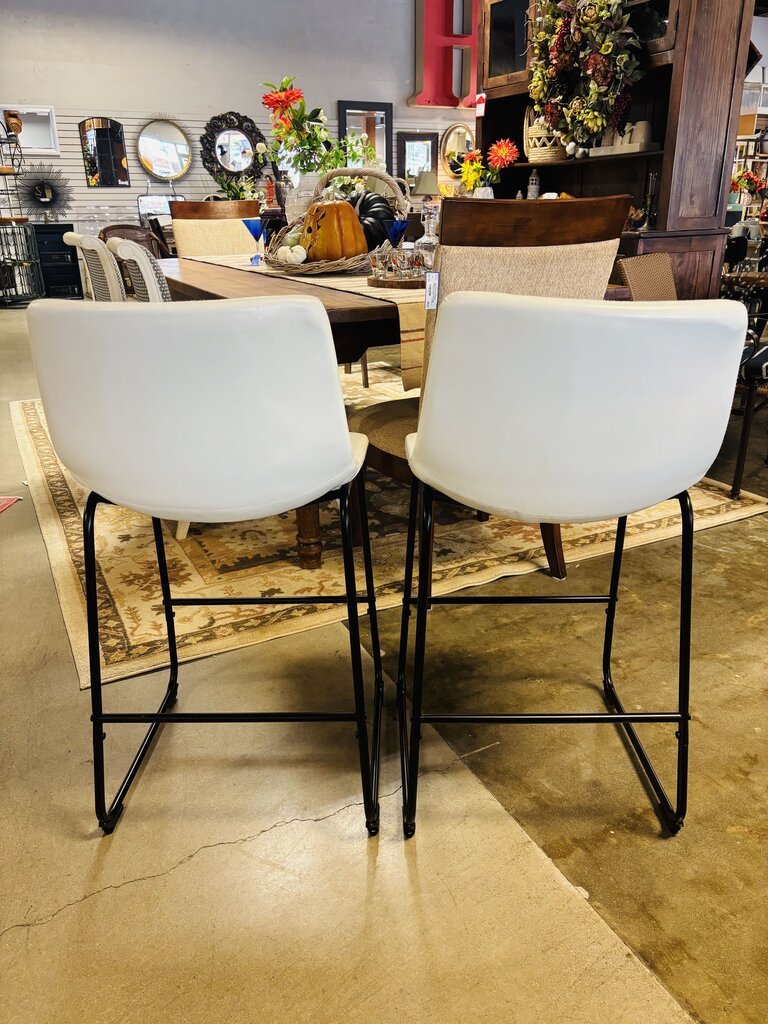Counter Height Faux Leather Barstools