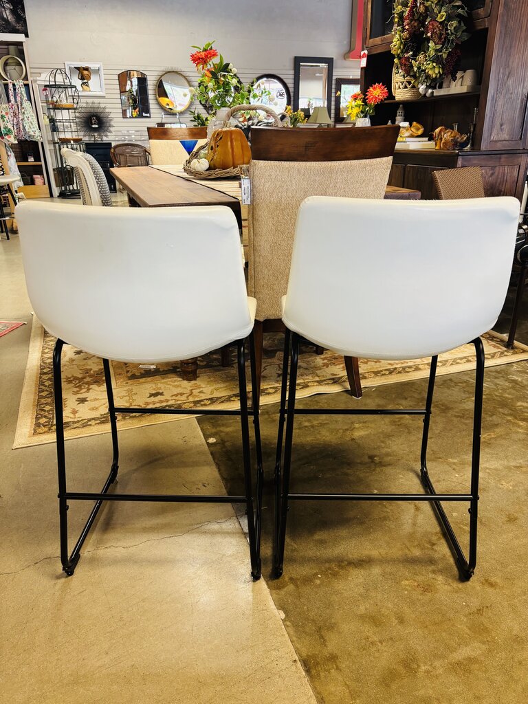 Counter Height Faux Leather Barstools