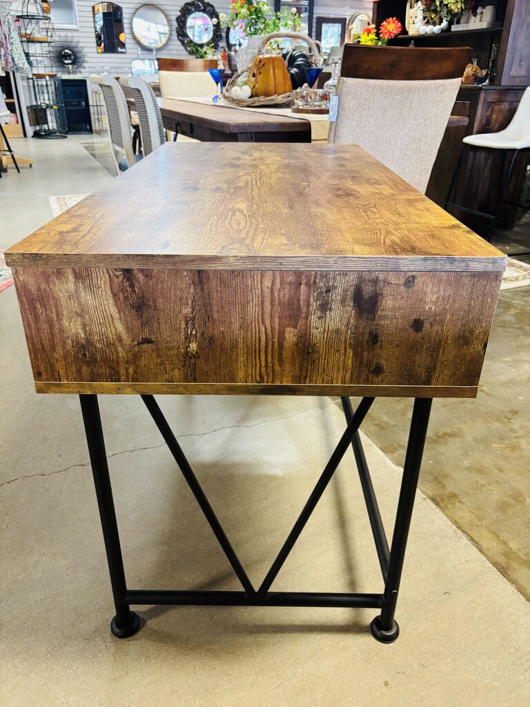 Wood/Metal 3 Drawer Desk 47.25 X 23.75 X 31