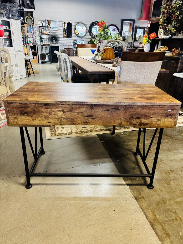 Wood/Metal 3 Drawer Desk 47.25 X 23.75 X 31