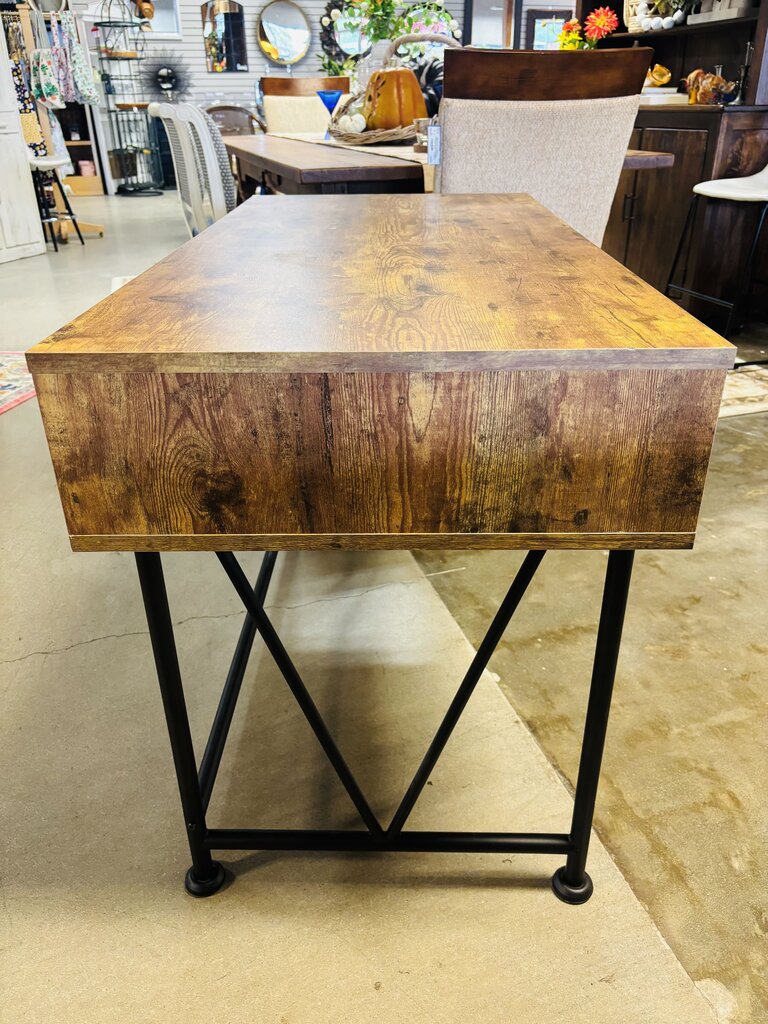 Wood/Metal 3 Drawer Desk 47.25 X 23.75 X 31