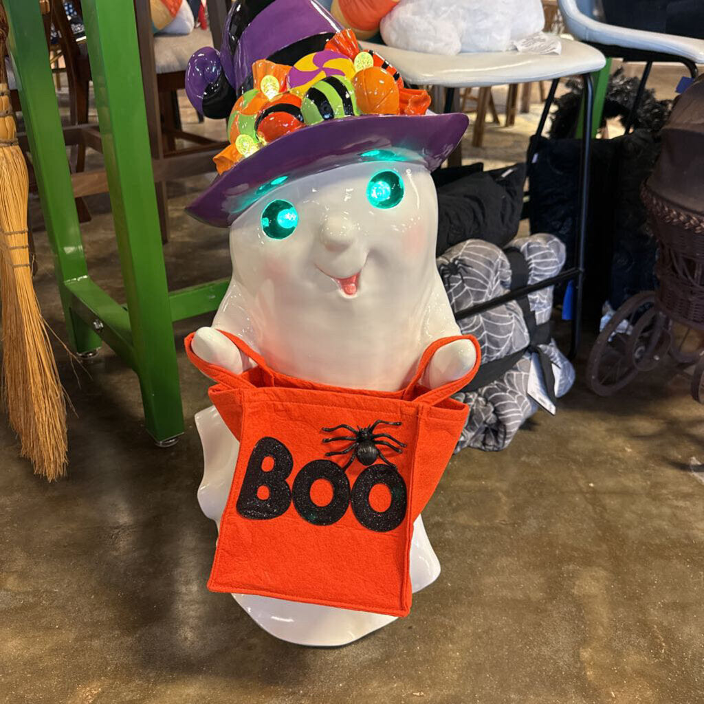 Motion Ghost Door Greeter with Boo Bag 30"H