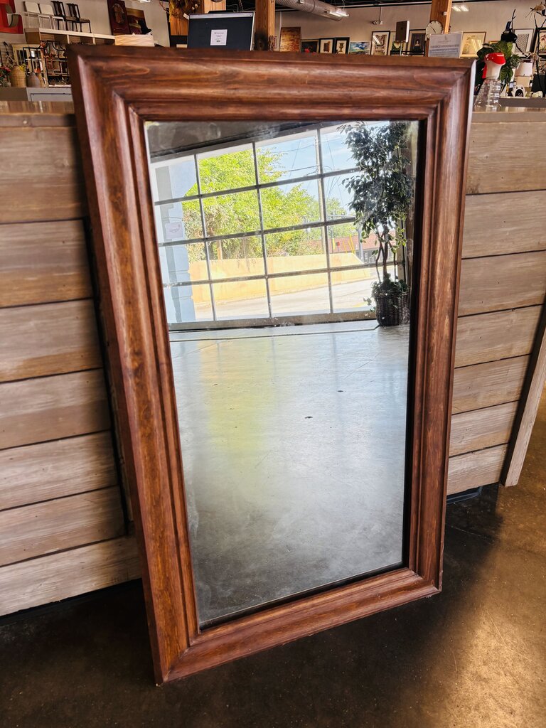 Heavy Wood Framed Mirror 25.25 X 42.25