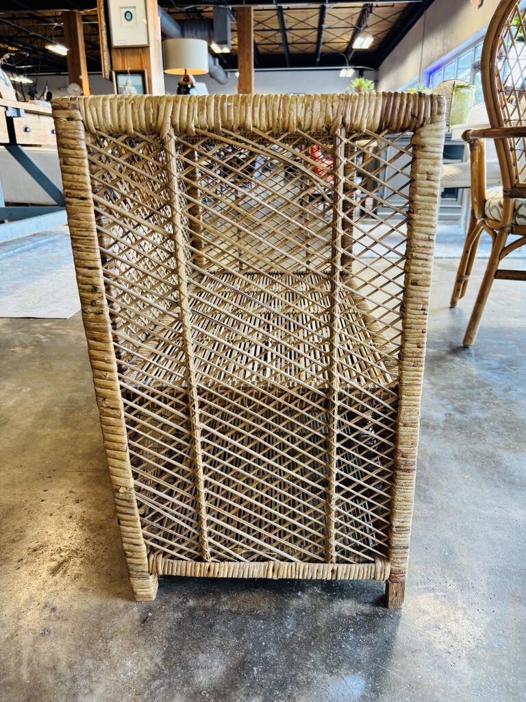 BoHo-Chic Rattan /Wicker Cabinet 28 X 15 X 25
