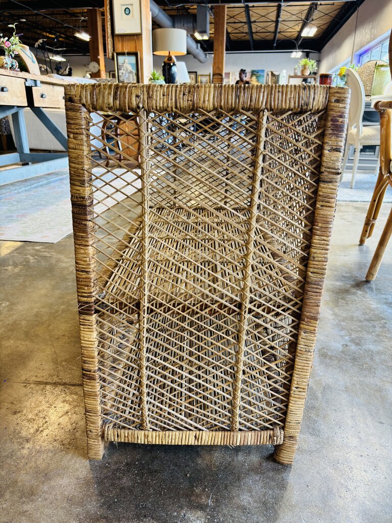 BoHo-Chic Rattan /Wicker Cabinet 28 X 15 X 25