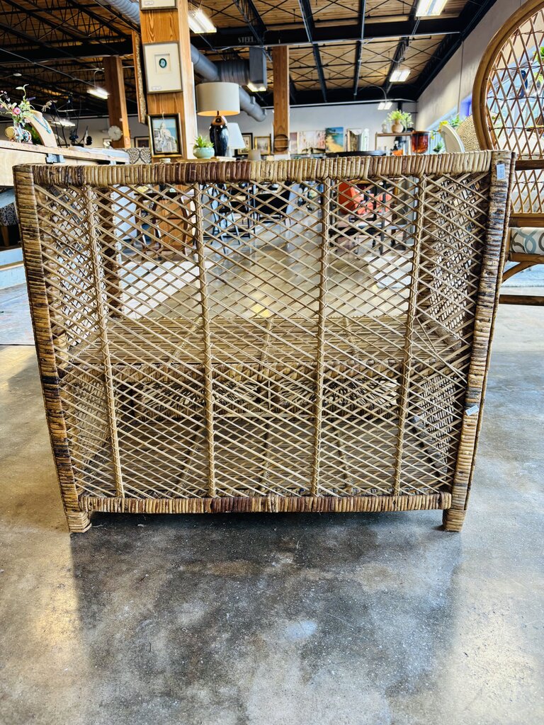 BoHo-Chic Rattan /Wicker Cabinet 28 X 15 X 25