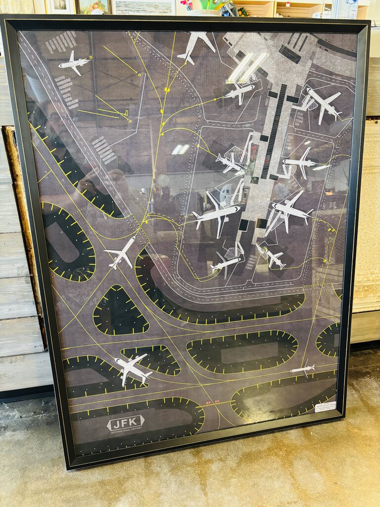 Framed JFK Airport Artwork