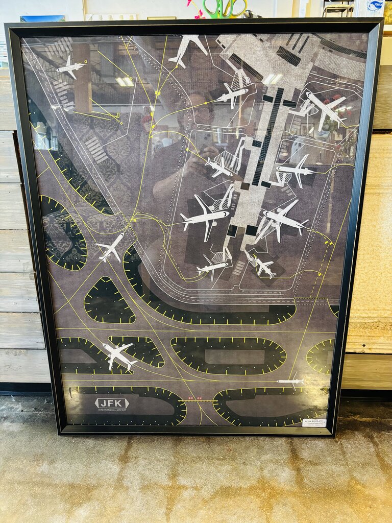 Framed JFK Airport Artwork