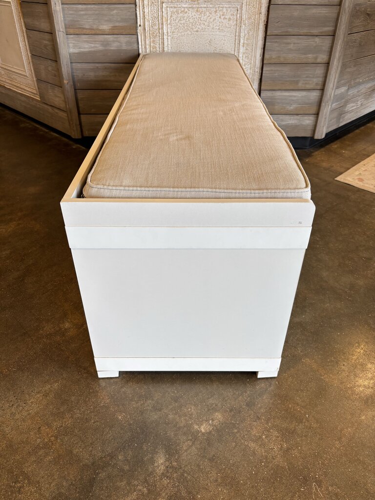 4 Cube Storage Bench White 58 x 18 x 20