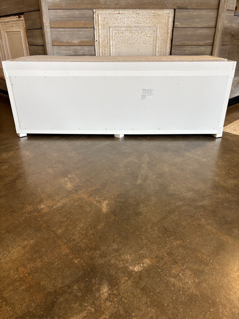 4 Cube Storage Bench White 58 x 18 x 20