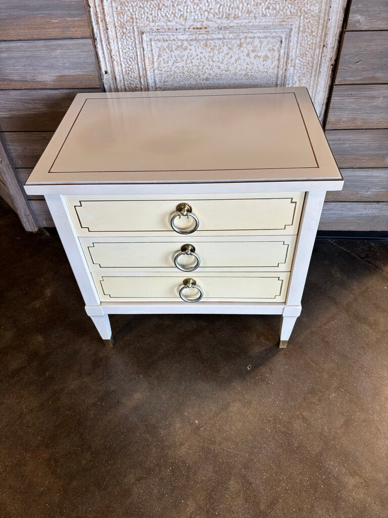 Vintage 3 Drawer Nightstand 23.25 X 13.25 X 23.75