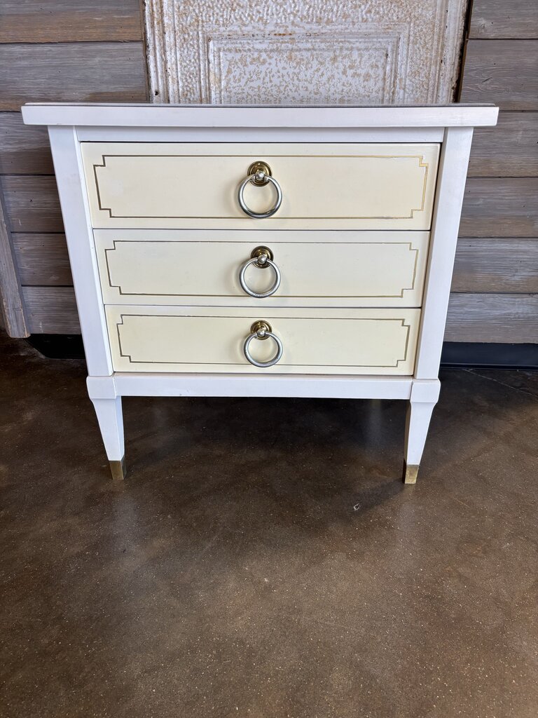 Vintage 3 Drawer Nightstand 23.25 X 13.25 X 23.75