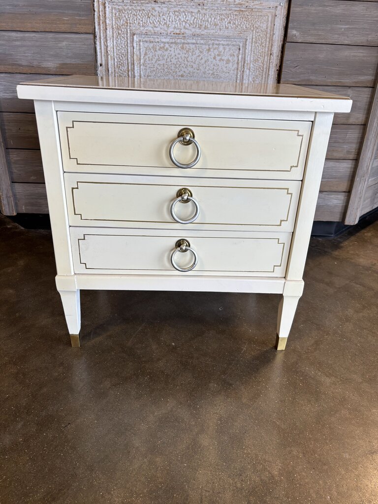 Vintage 3 Drawer Nightstand 23.25 X 13.25 X 23.75
