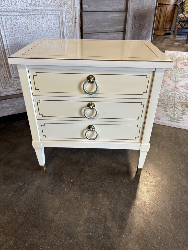 Vintage 3 Drawer Nightstand 23.25 X 13.25 X 23.75