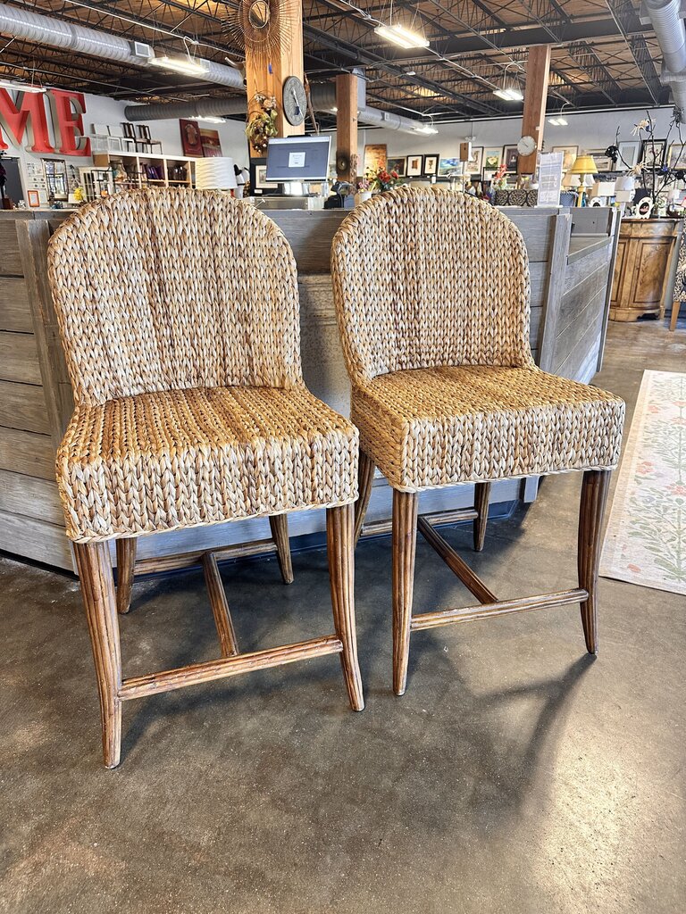 Seagrass Barstools Pair