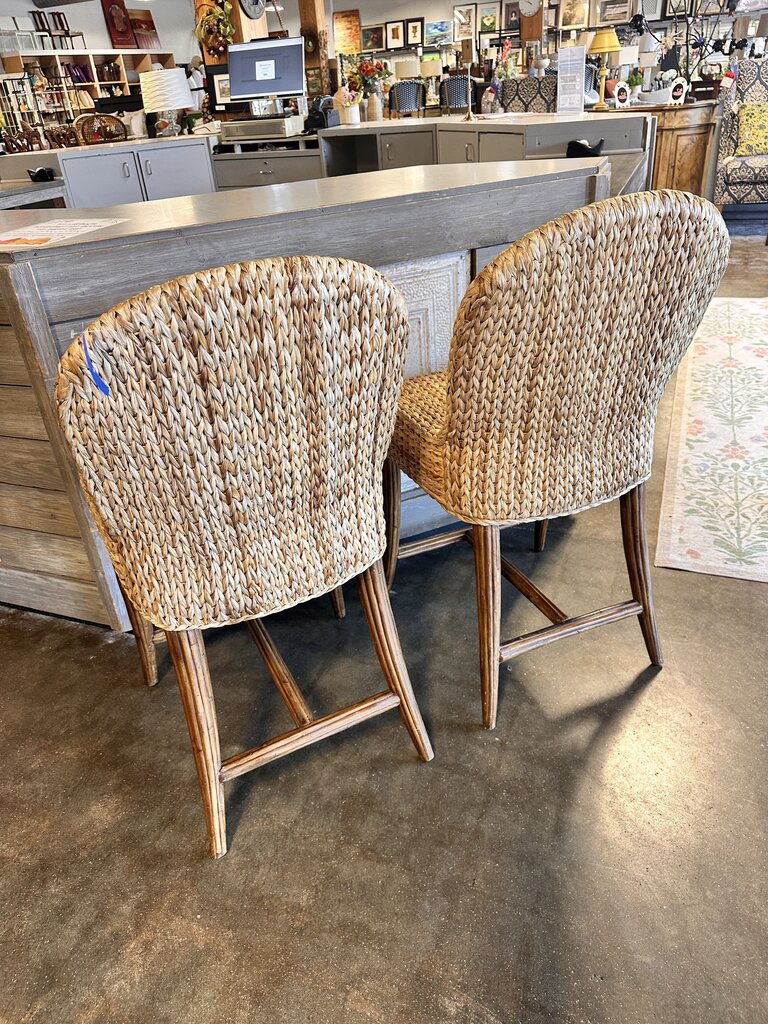 Seagrass Barstools Pair