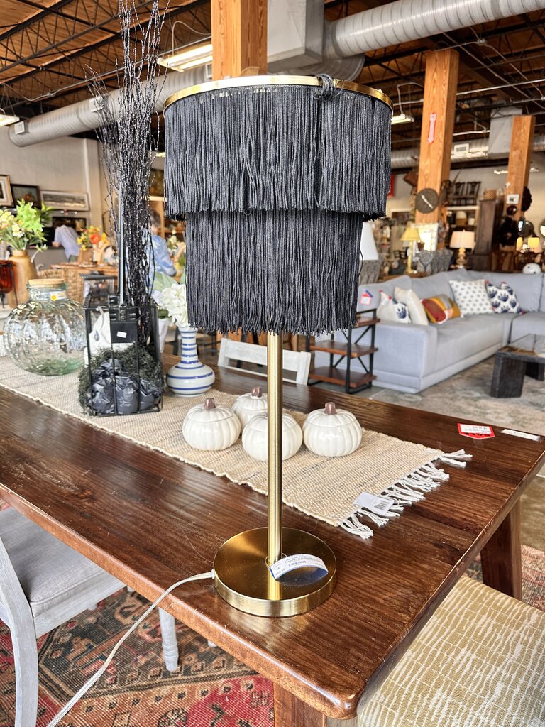 Fringe Shade Contemporary Lamp