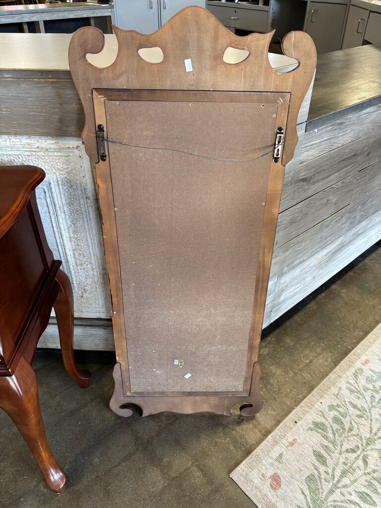 Wood Console with Mirror