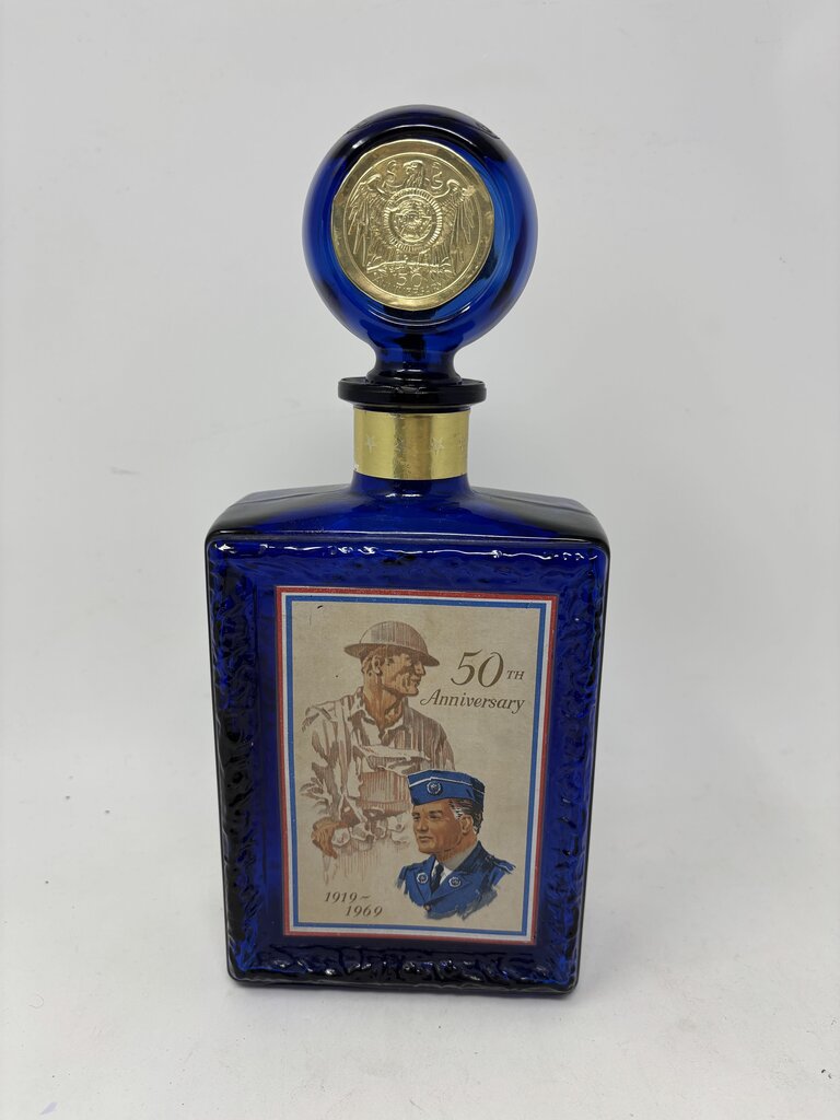 J.W. Dant American Legion 50th Anniv. Glass Decanter