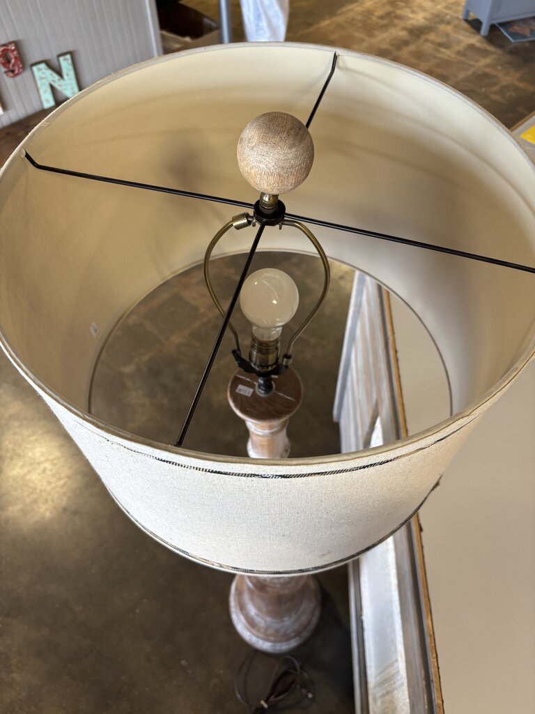 Distressed Wood Floor Lamp