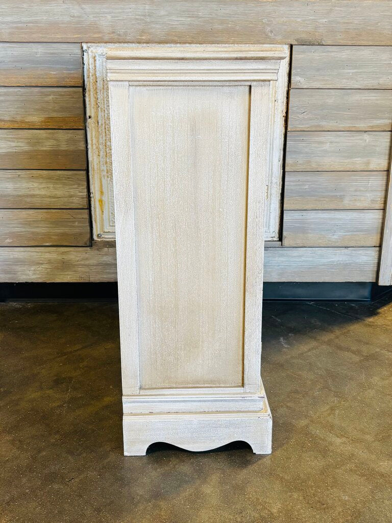 Faux Louvre Door 2 Drawer Cabinet 24.5 X 12.5 X 31.75