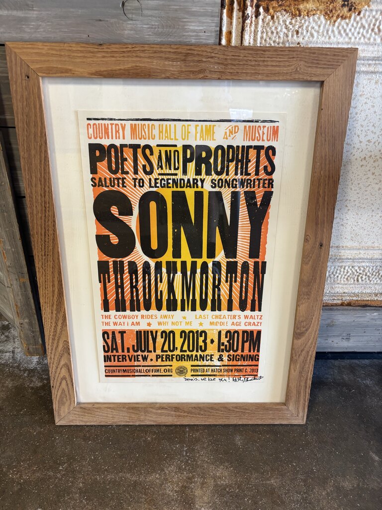 Sonny Throckmorton Signed Poster