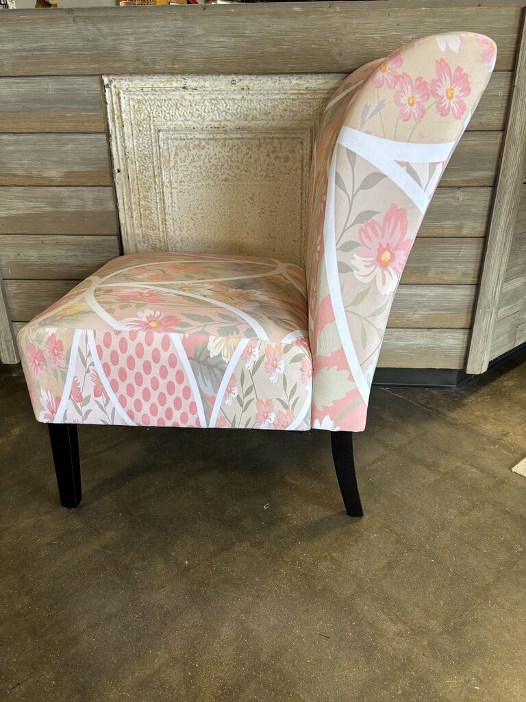 Floral Patchwork Slipper Chair