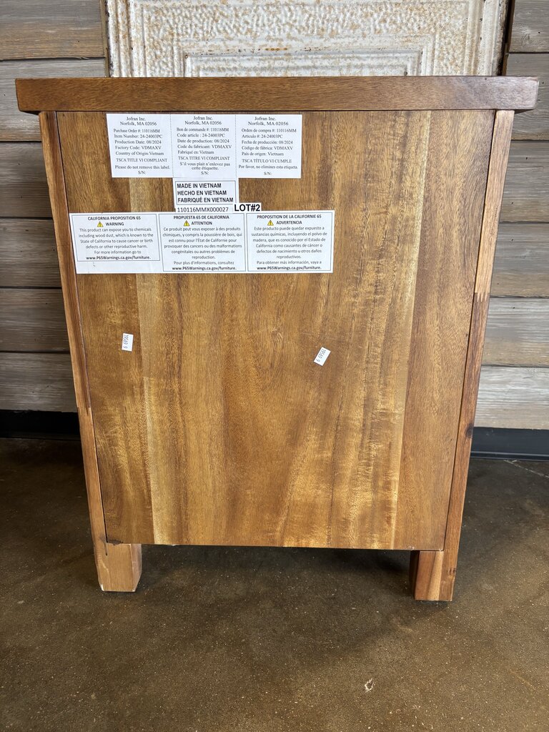 Rustic Wood End Table 20 X 13.5 X 25