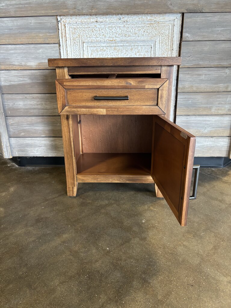 Rustic Wood End Table 20 X 13.5 X 25