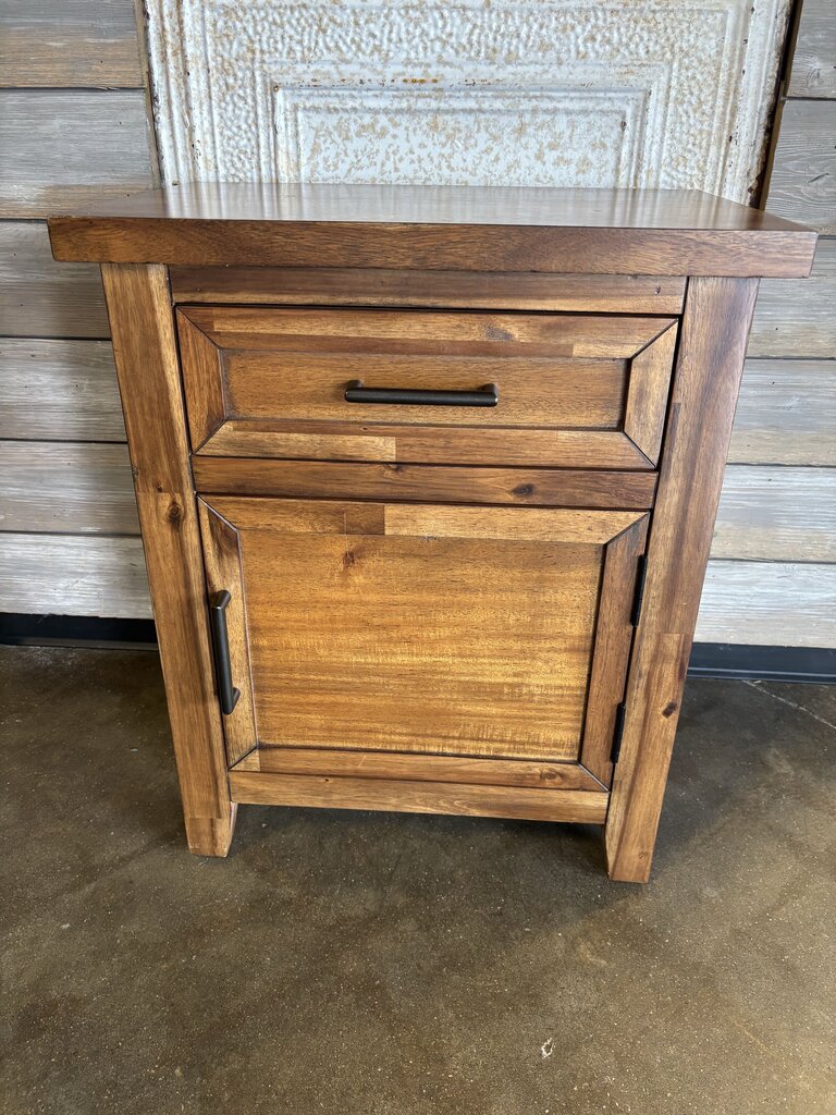 Rustic Wood End Table 20 X 13.5 X 25