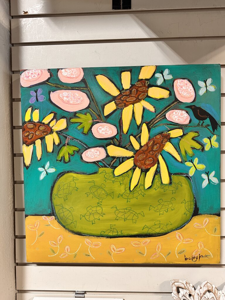 Free Dove Cottage Art Signed 20 X 20