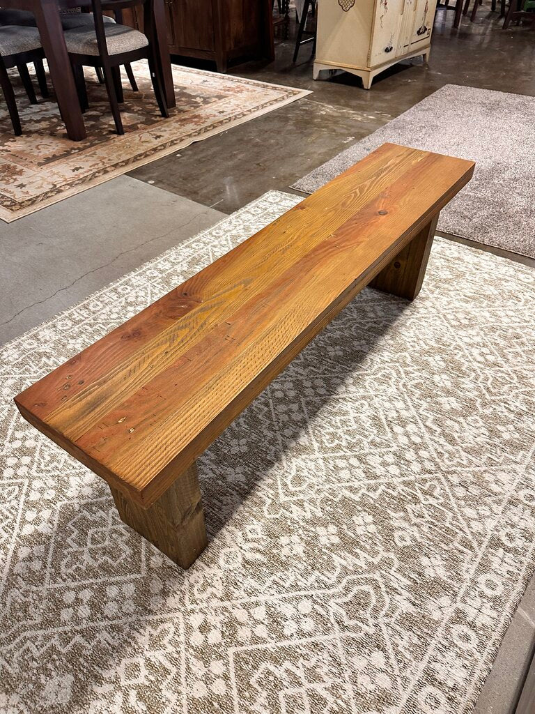 Wood Bench 55.25 X 11.75 X 17.75