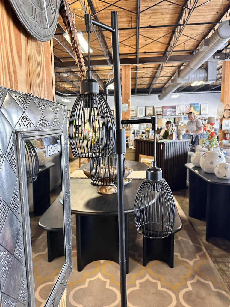 Three Wire Globe Metal Floor Lamp